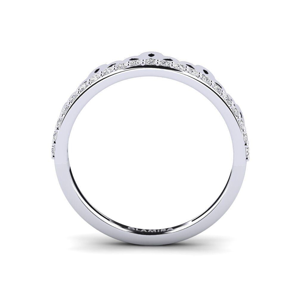 14k Oro Blanco Anillo Thiwe