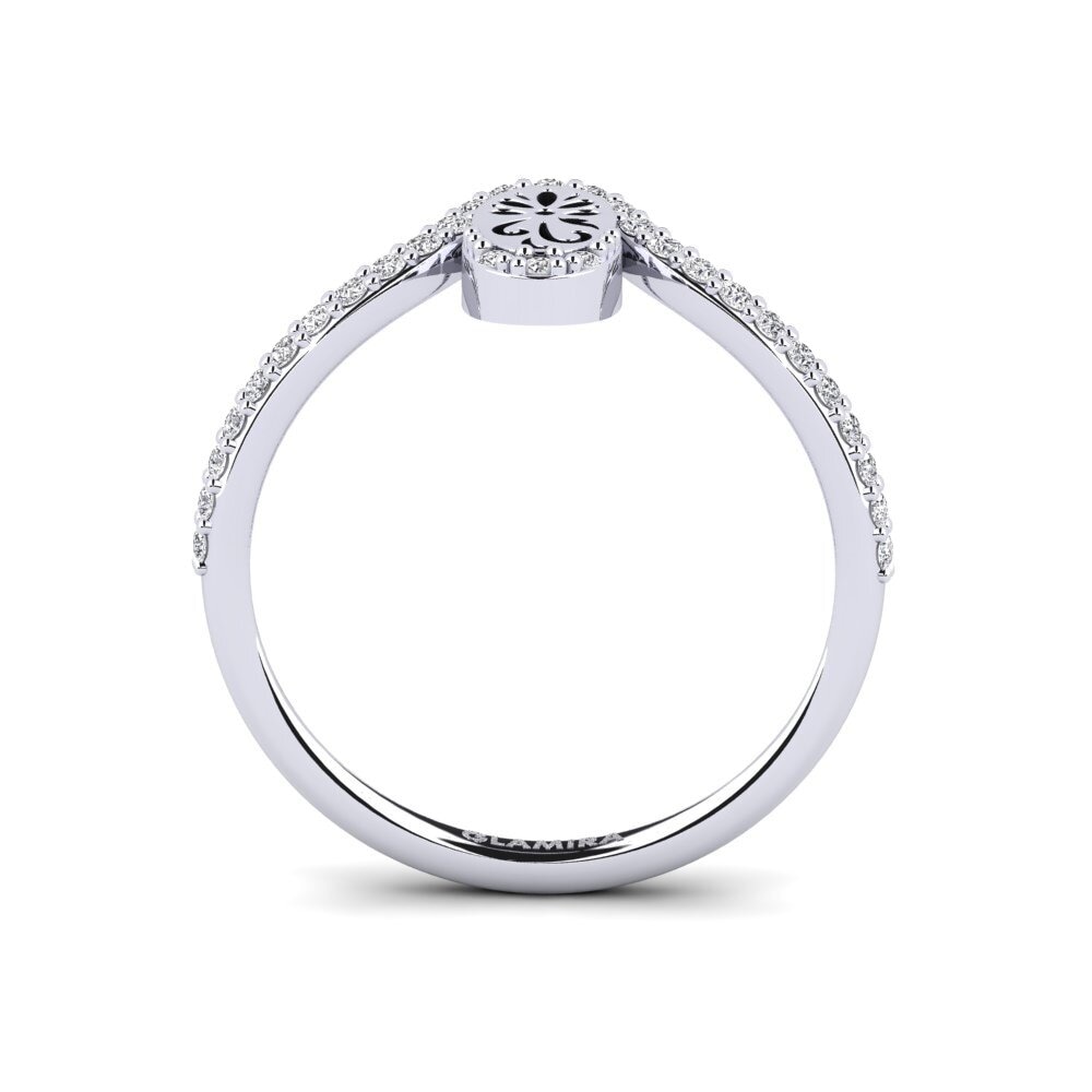 14k Oro Blanco Anillo Ugyohewe