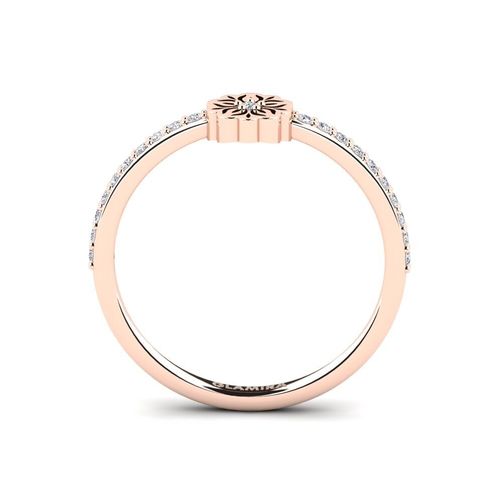 14ct Rose Gold Diamond Ring Wishimye