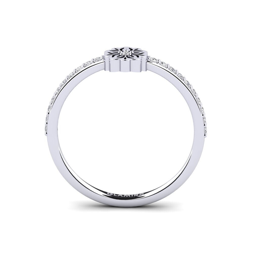 White Silver Diamond Ring Wishimye