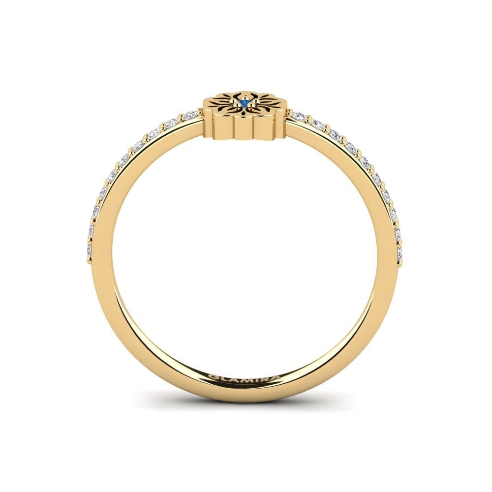 Dark Blue Zirconia Ring Wishimye