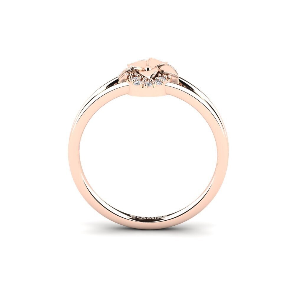14ct Rose Gold Diamond Ring Delancey