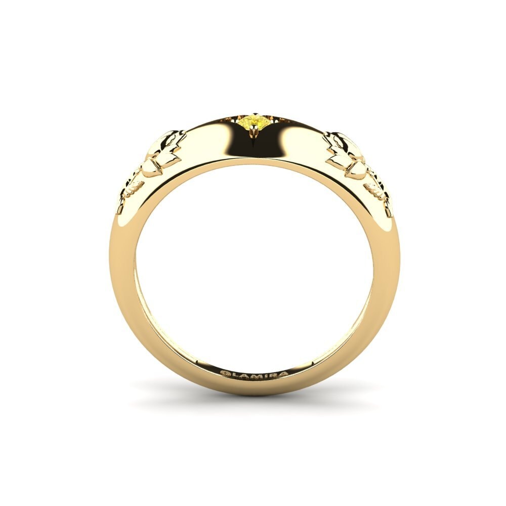 Zafiro amarillo Anillo Djupverkan