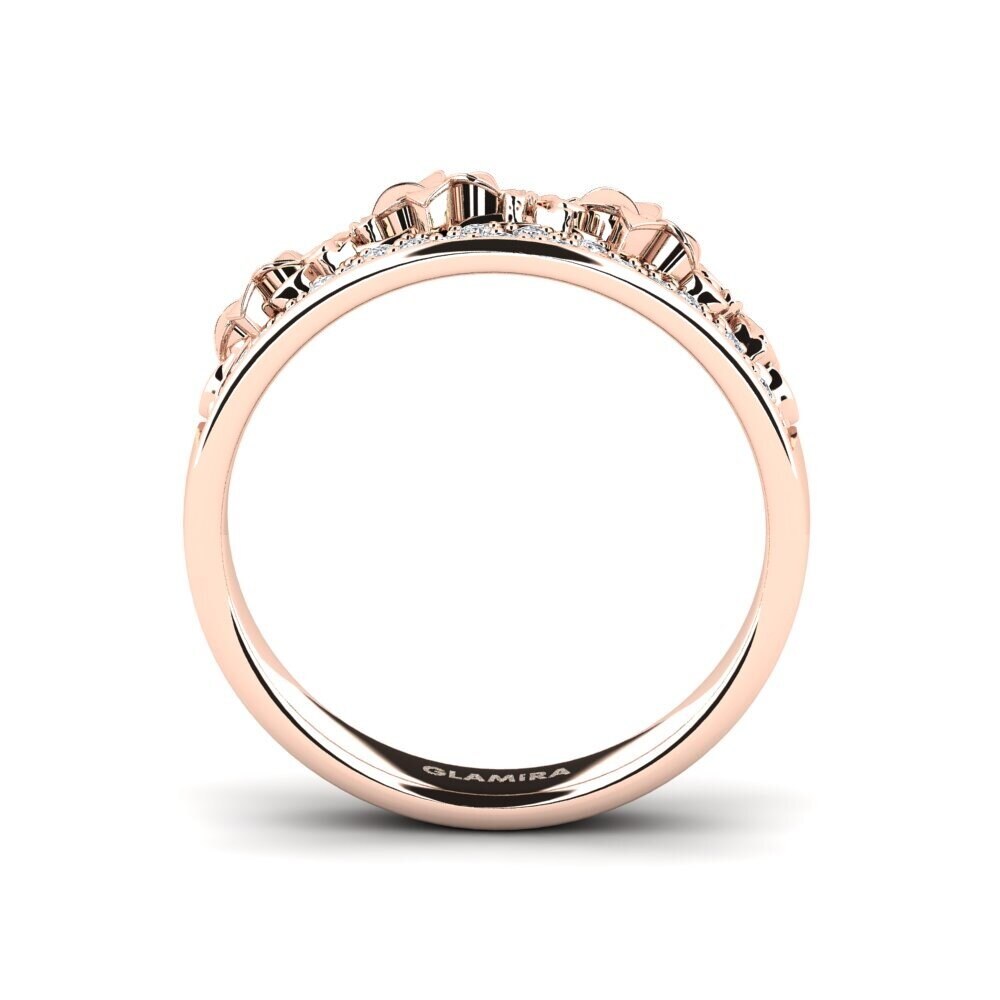 14ct Rose Gold Diamond Ring Ellor
