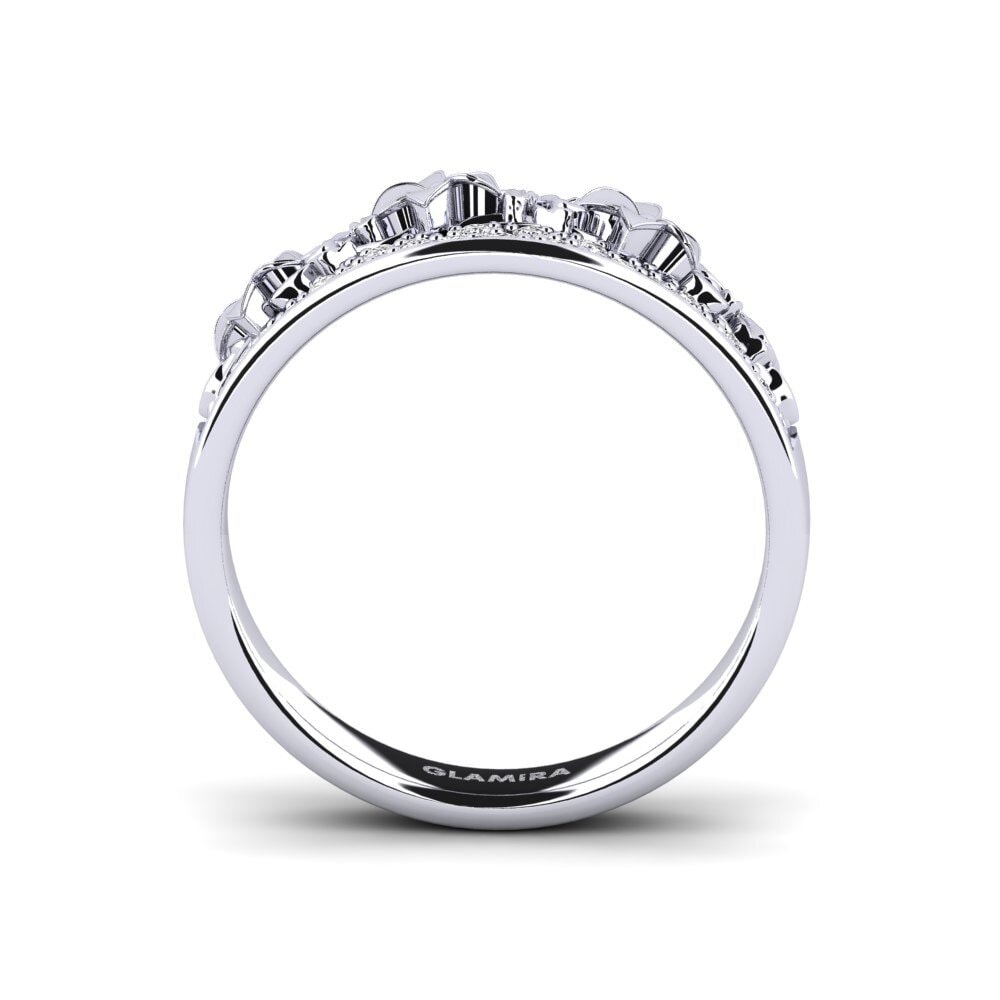 14k Oro Blanco Anillo Ellor