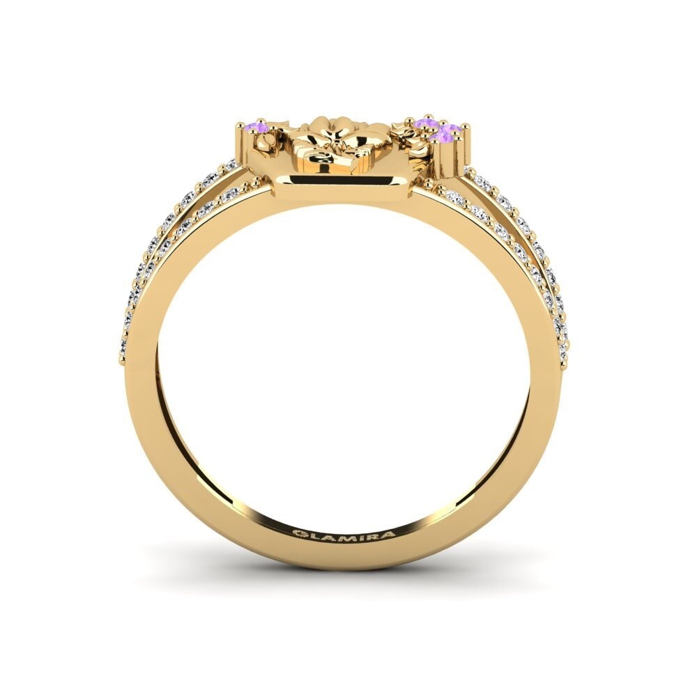 Amatista Anillo Escavado