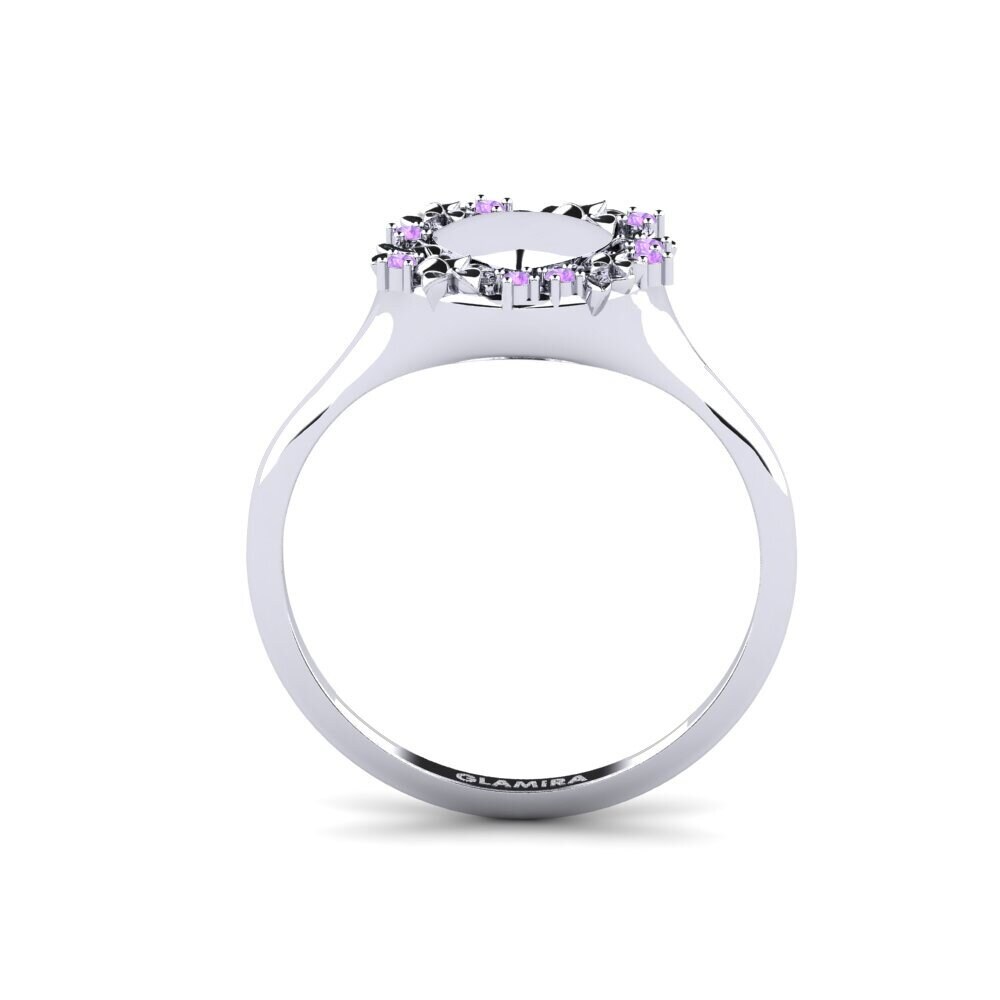 White Silver Amethyst Ring Fitzroya
