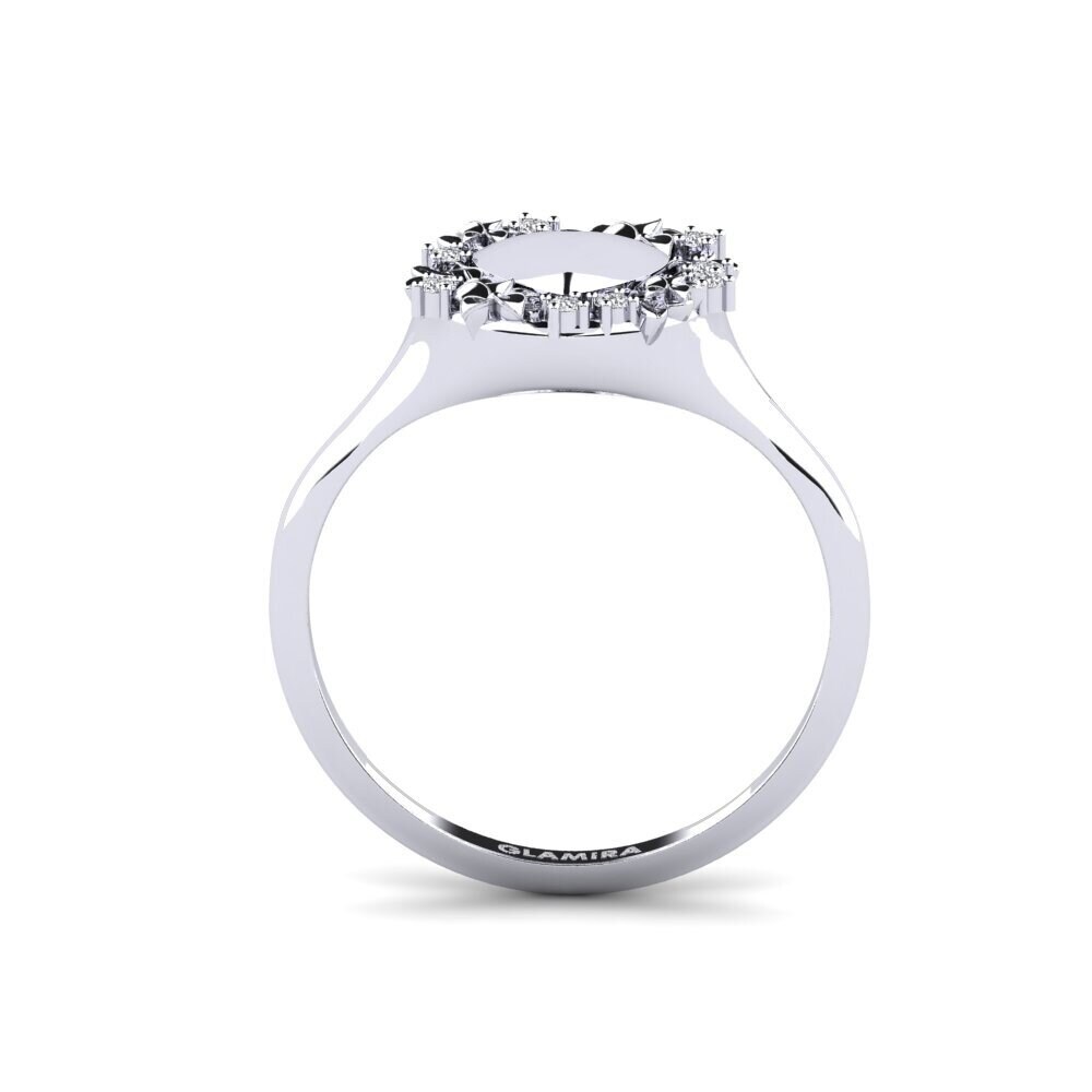 14k Oro Blanco Anillo Fitzroya