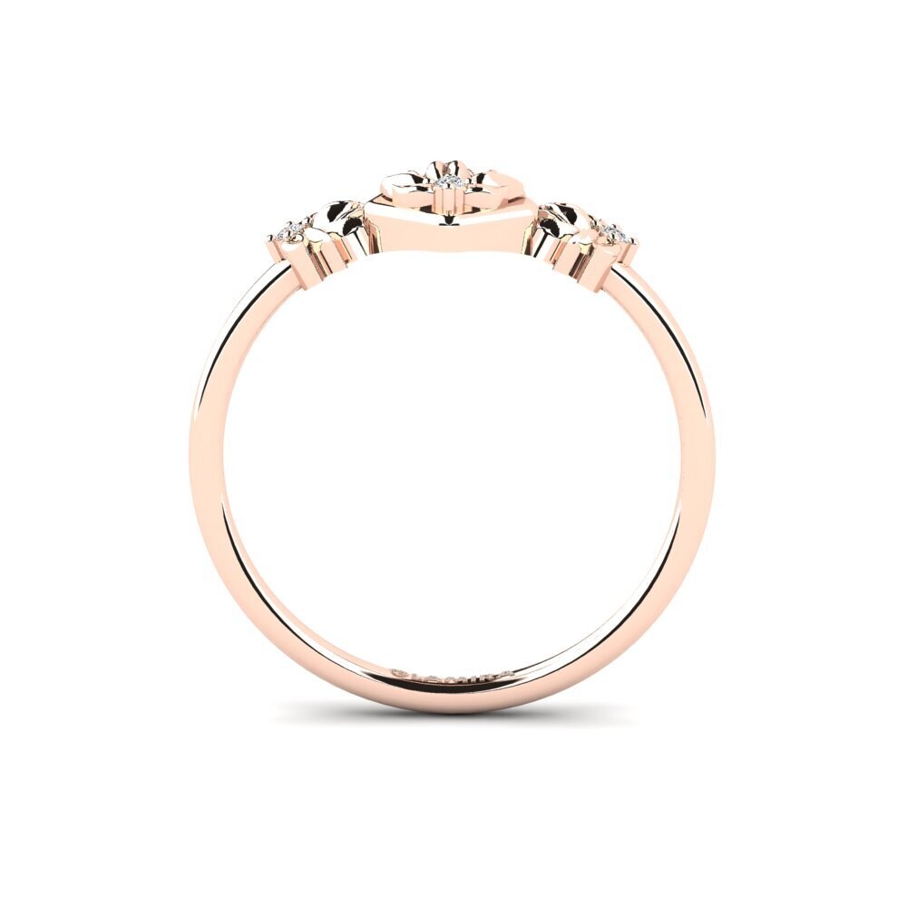 14ct Rose Gold Diamond Ring Incisio