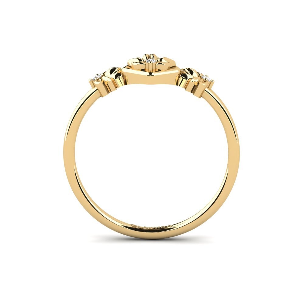 Zafiro blanco Anillo Incisio