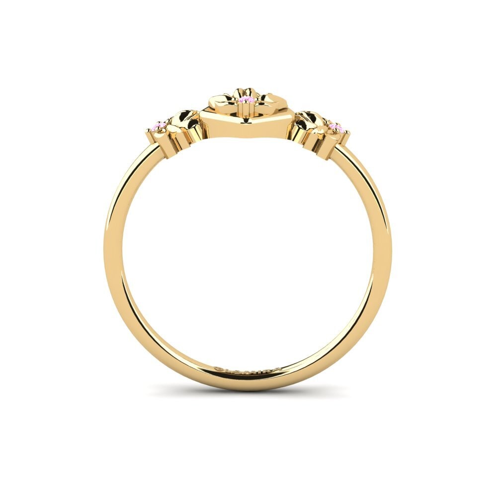 Zafiro Rosado Anillo Incisio