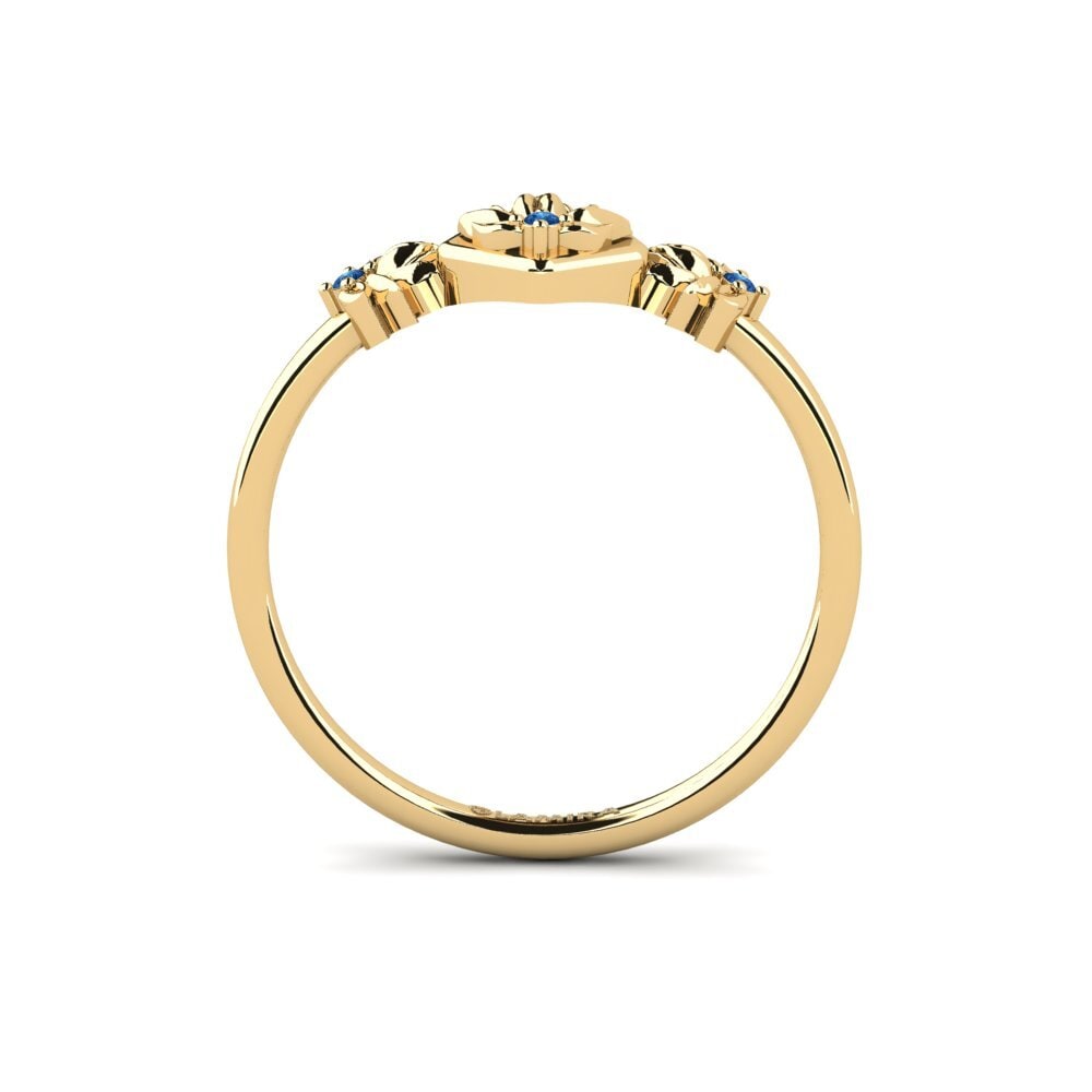 Dark Blue Zirconia Ring Incisio