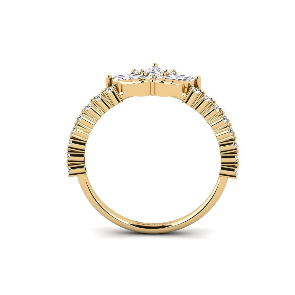 Zafiro blanco Anillo Intaglio