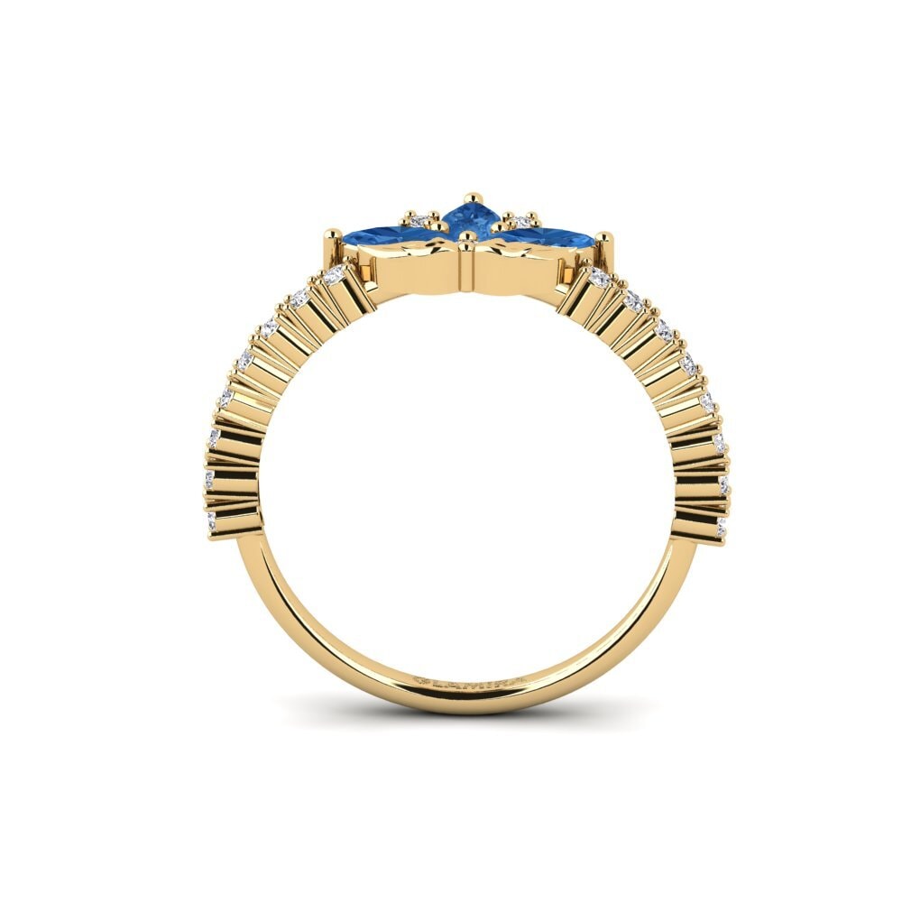 Dark Blue Zirconia Ring Intaglio