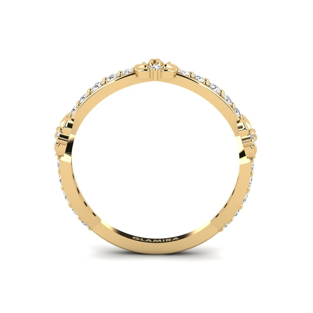 Zafiro blanco Anillo Ljusning