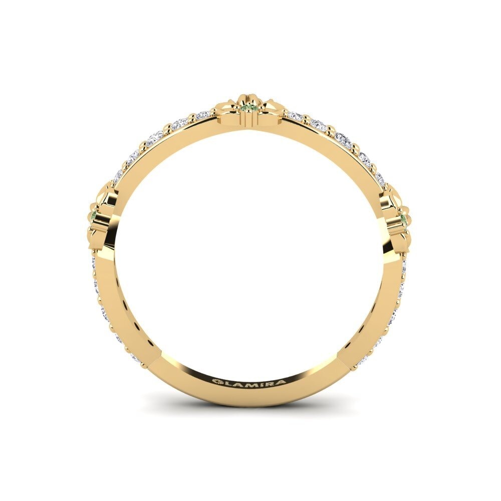 Diamante Verde Anel Ljusning