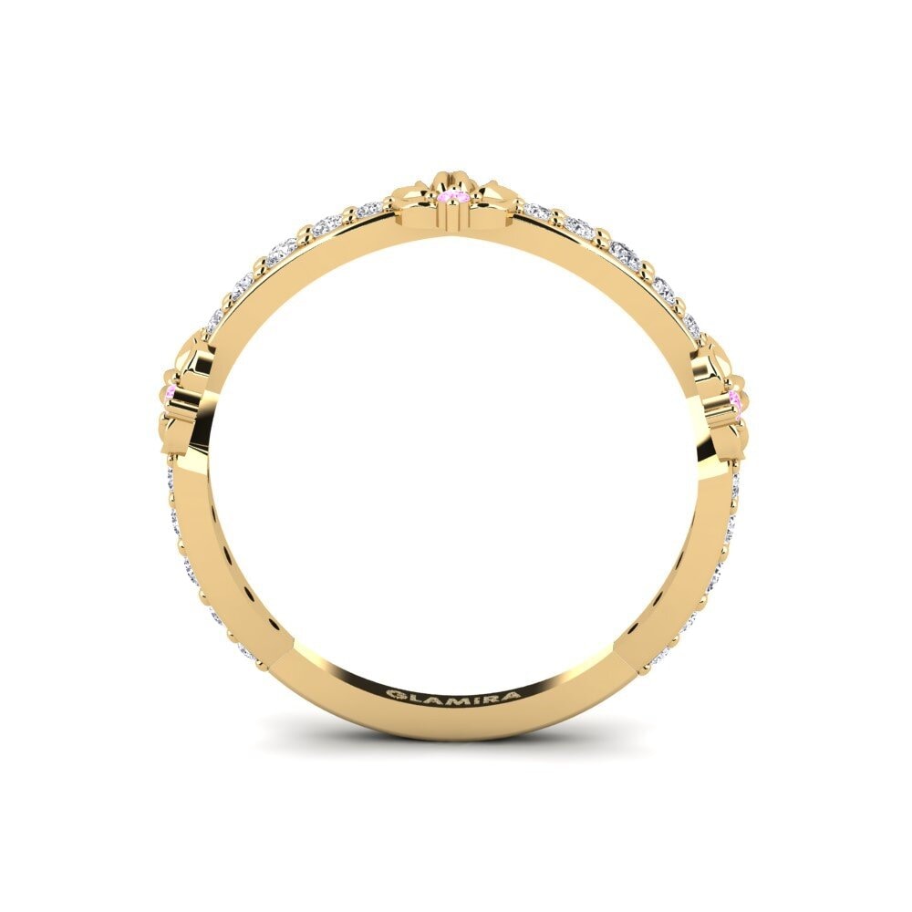Zafiro Rosado Anillo Ljusning