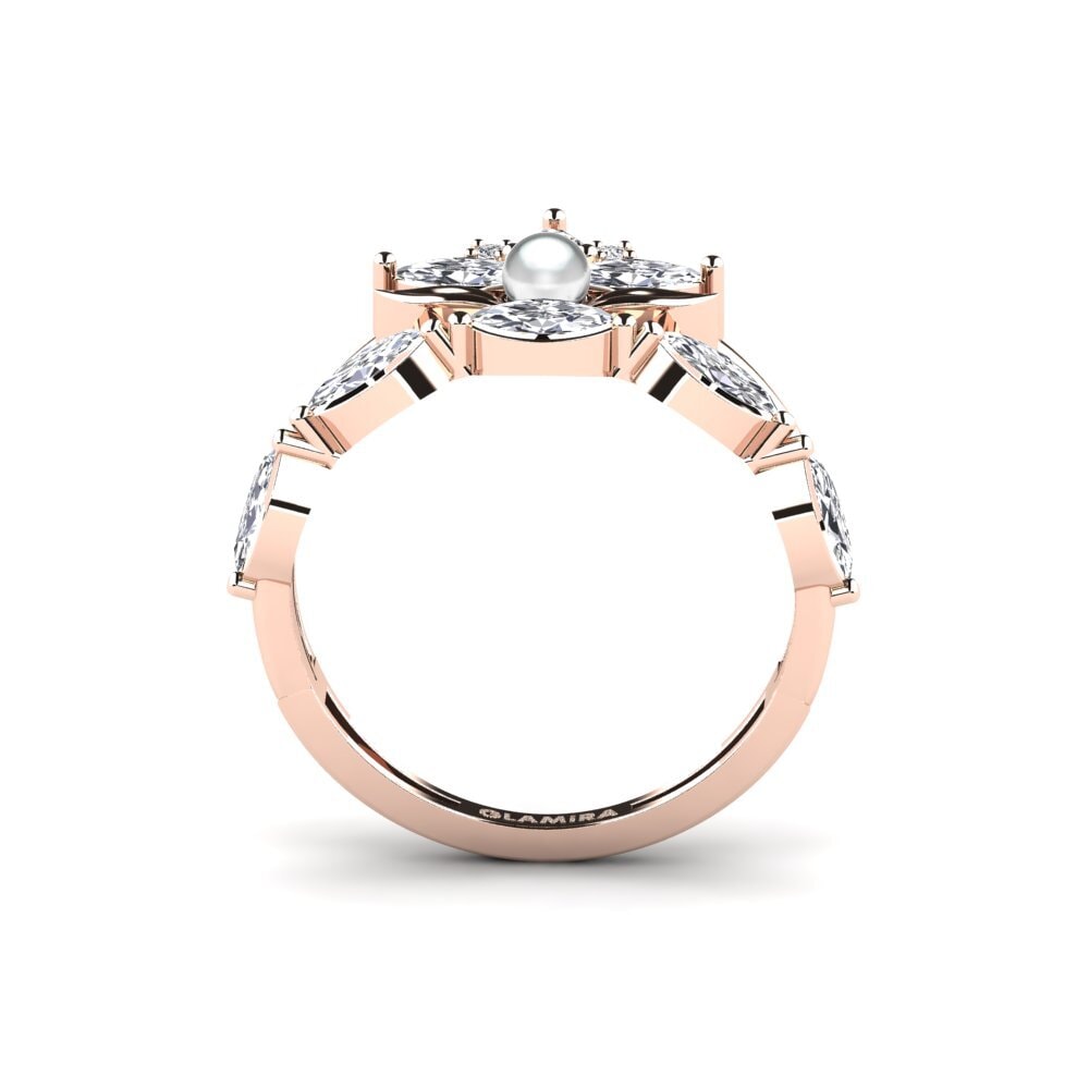 14ct Rose Gold Diamond Ring Modelado