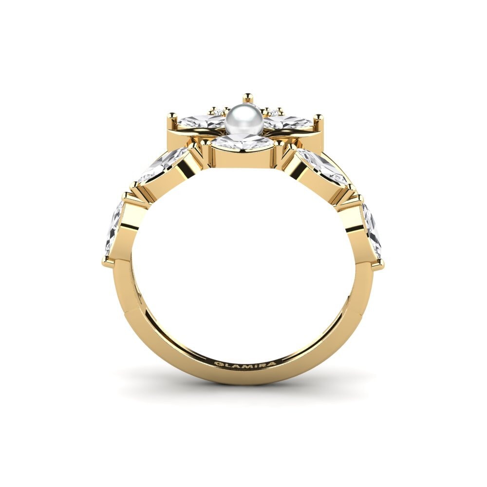 Zafiro blanco Anillo Modelado