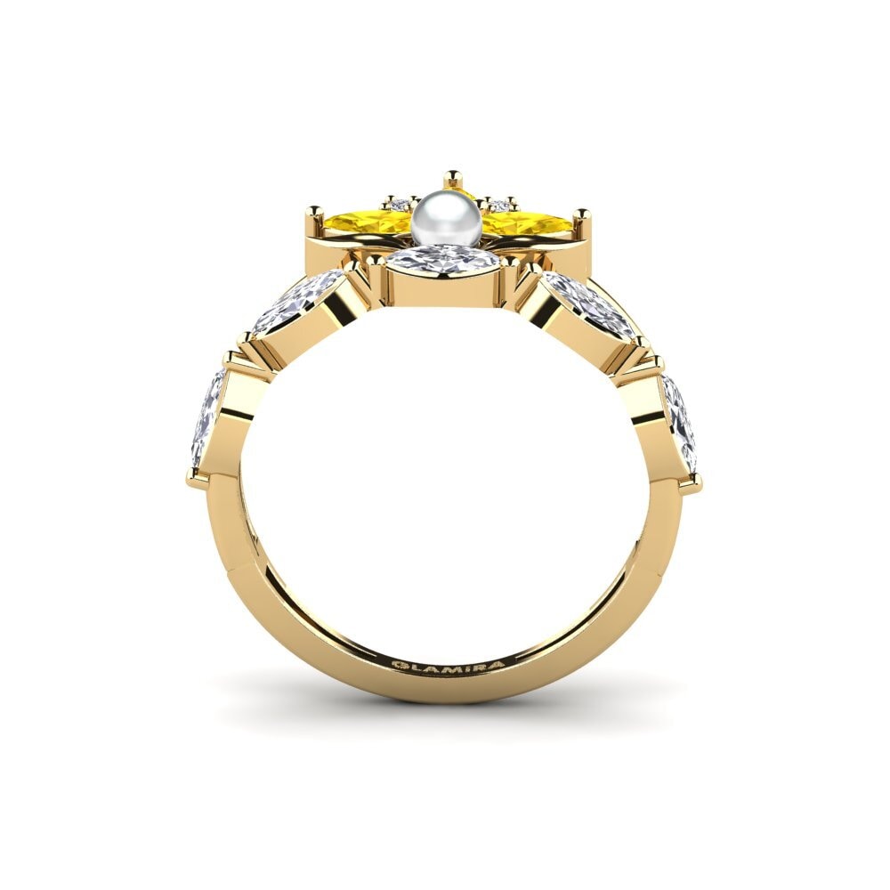 Zafiro amarillo Anillo Modelado