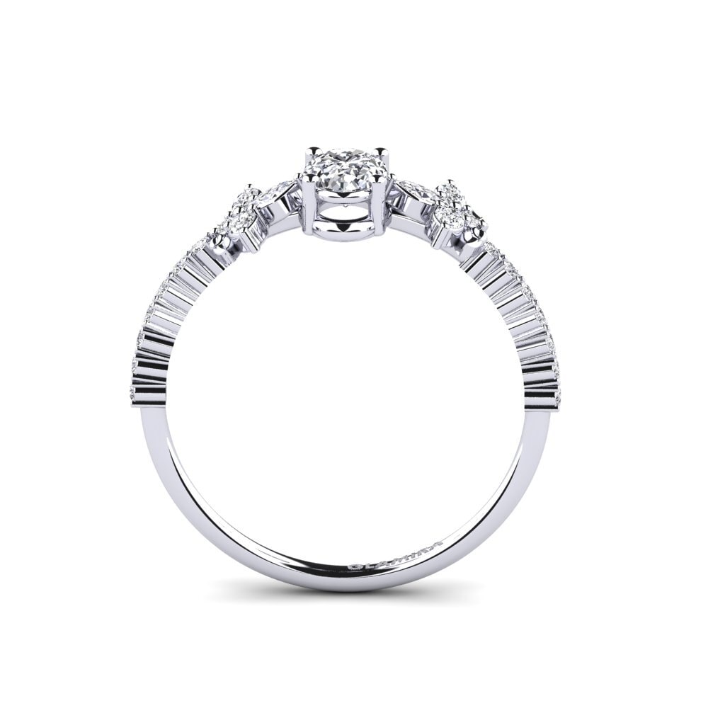 White Silver Diamond Ring Sosiego