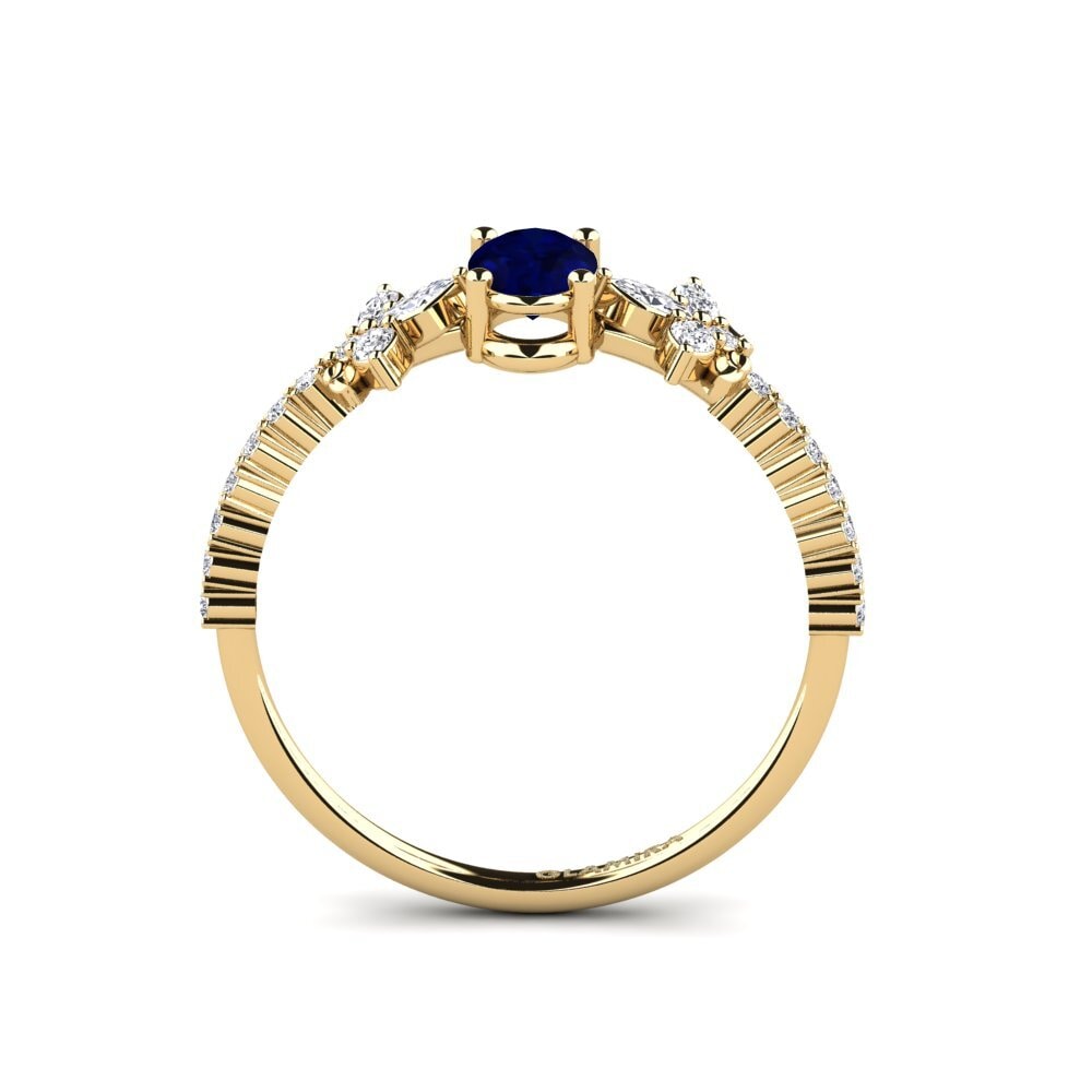 14ct Yellow Gold Oval Sapphire Ring Sosiego