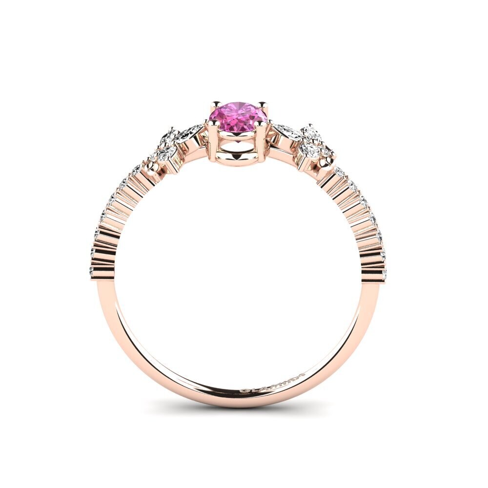 14ct Rose Gold Pink Topaz Ring Sosiego