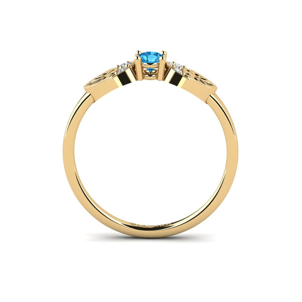 Topacio azul Anillo Vrolik