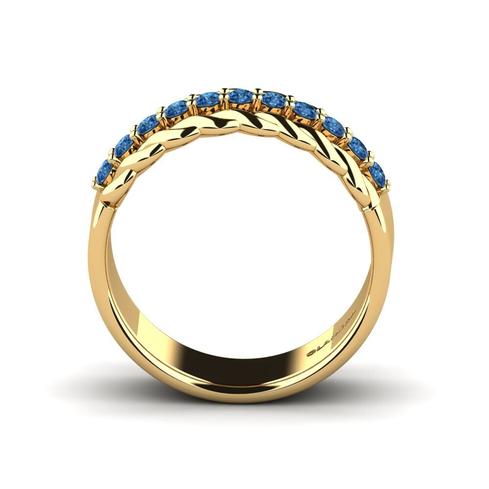 Zircônia azul escuro Anel Agnarr