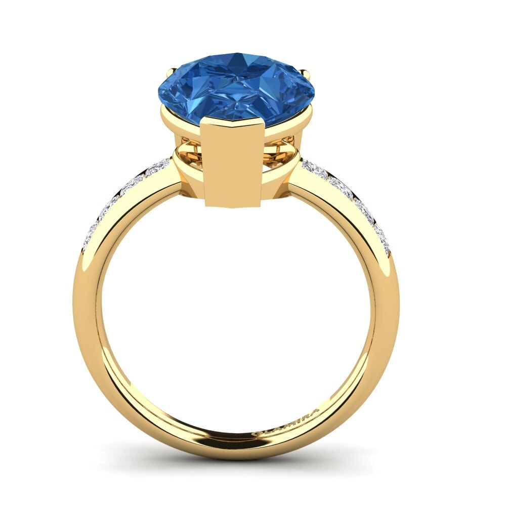 Dark Blue Zirconia Ring Barinda