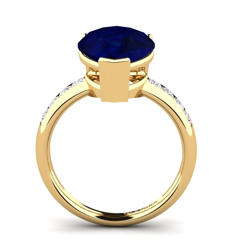 14k Oro Amarillo Anillo Barinda