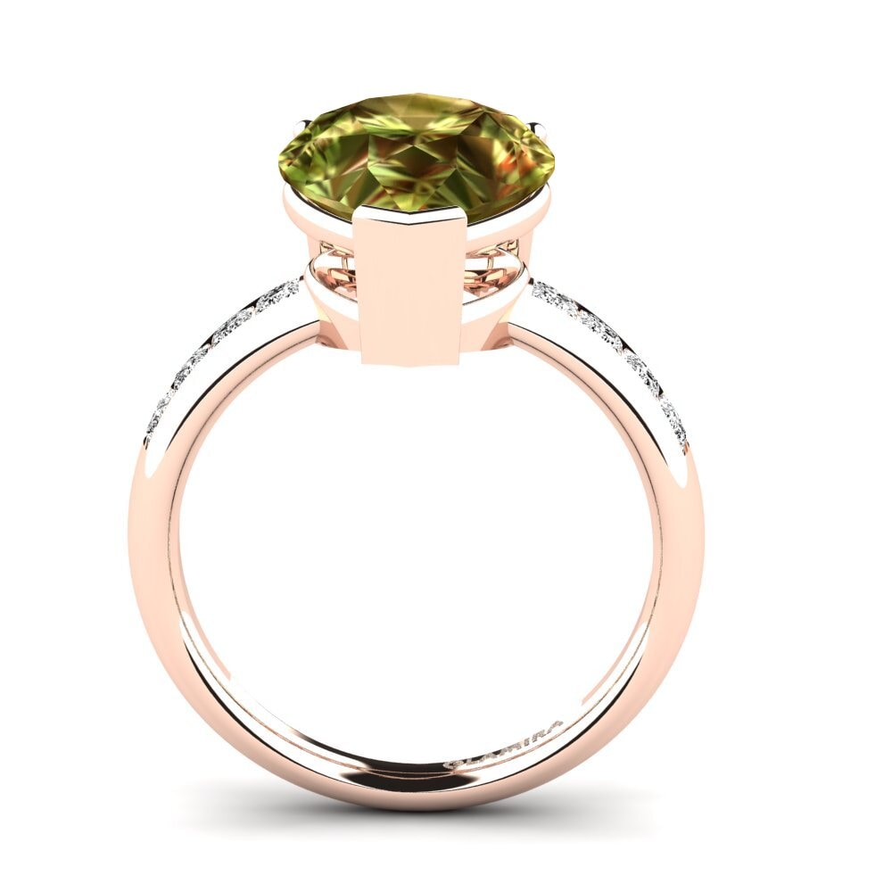 14ct Rose Gold Pear Sultan Stone Ring Barinda