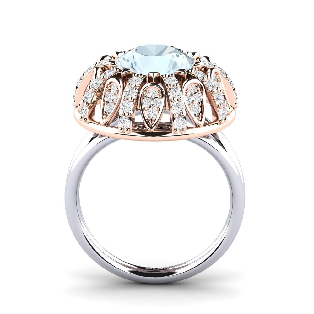 14ct Rose / White Gold Engagement Ring Cindie
