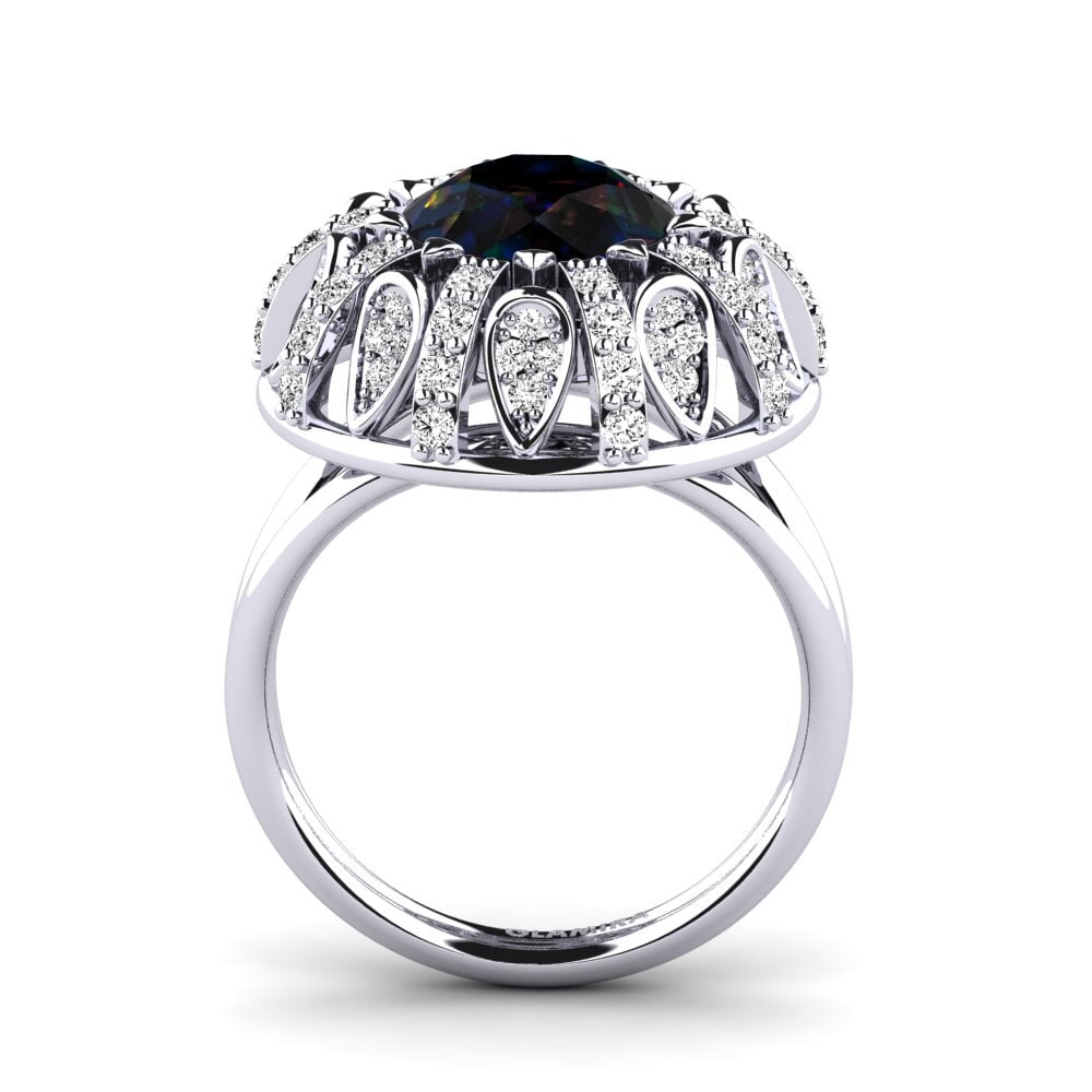 Opalo Negro Anillo de compromiso Cindie