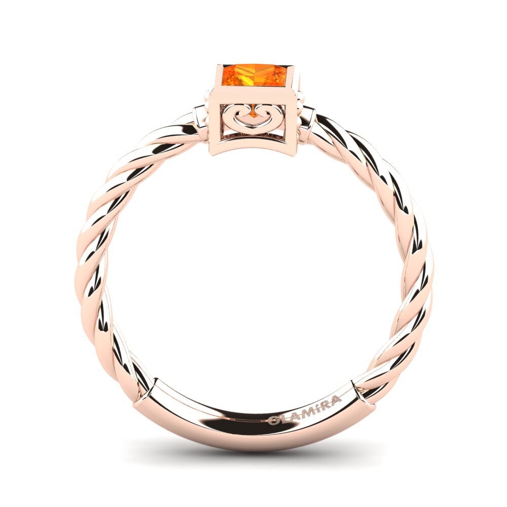 Orangefarbener Saphir Ring Haggard