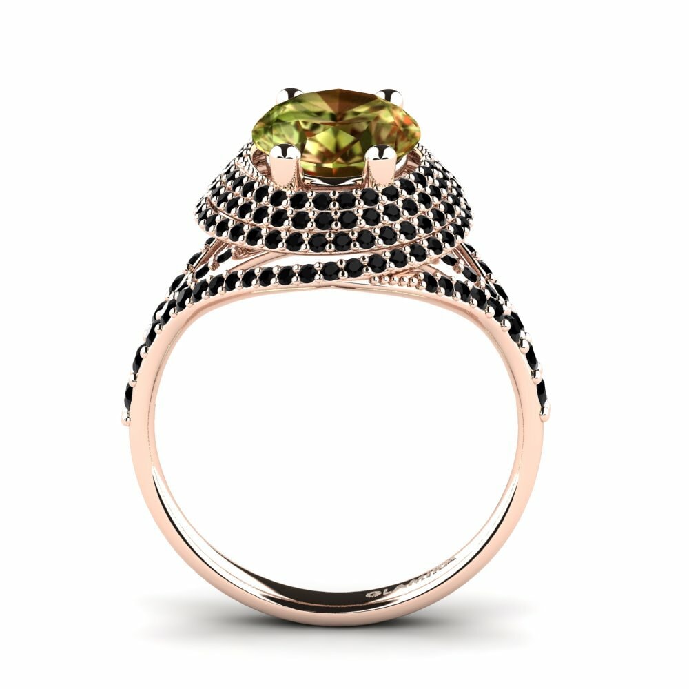 14ct Rose Gold Oval Sultan Stone Engagement Ring Noelle