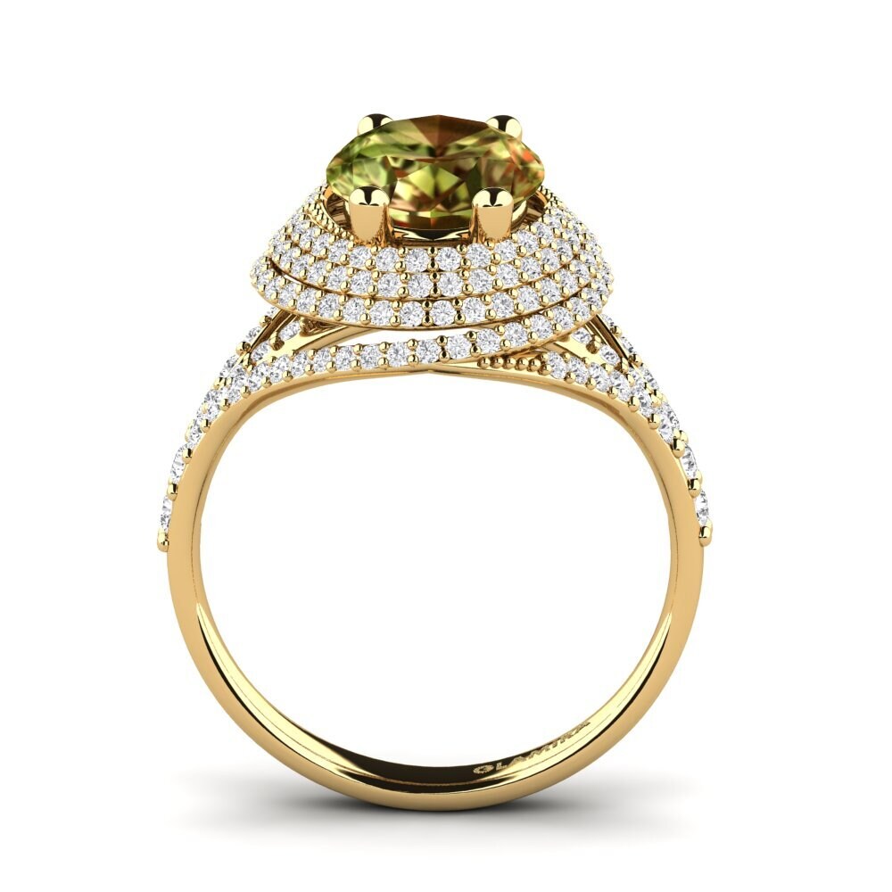 14ct Yellow Gold Oval Sultan Stone Engagement Ring Noelle