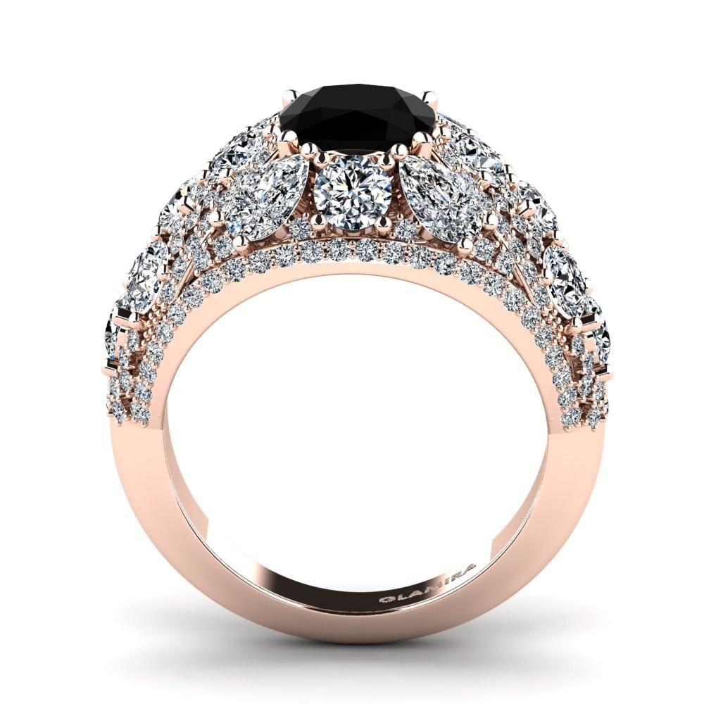 Black Diamond Engagement Ring Sanborn