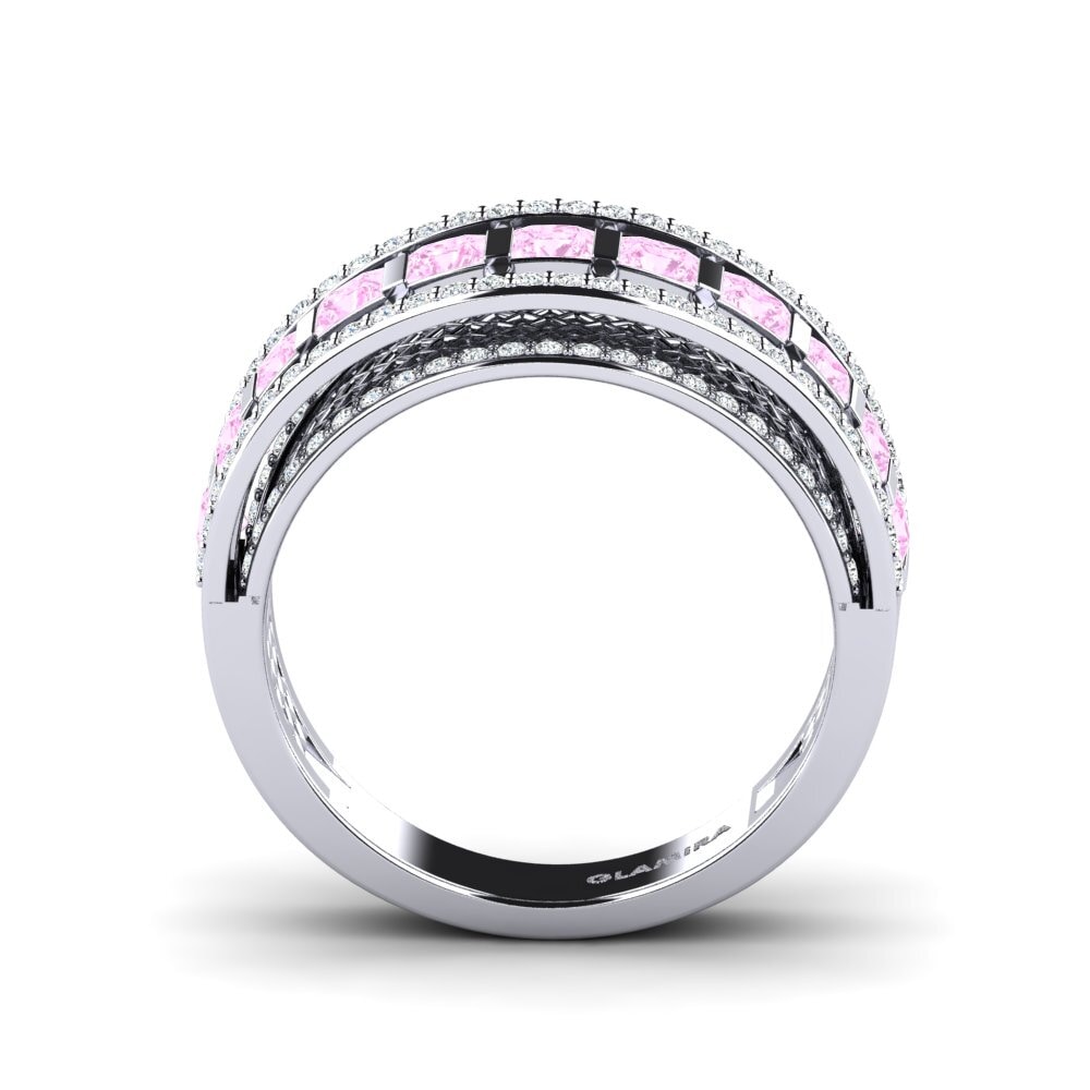 Princesa Zafiro Rosado Anillo Senaida