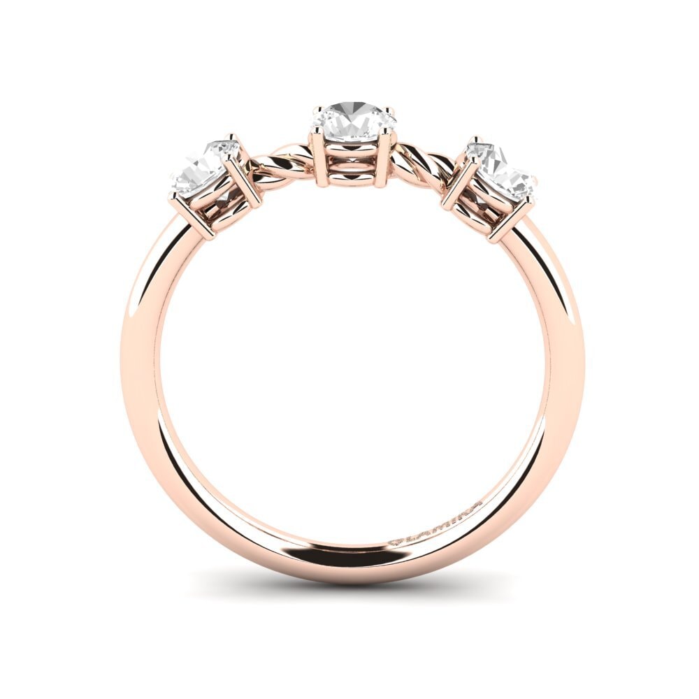 Zafiro blanco Anillo de compromiso Sheba