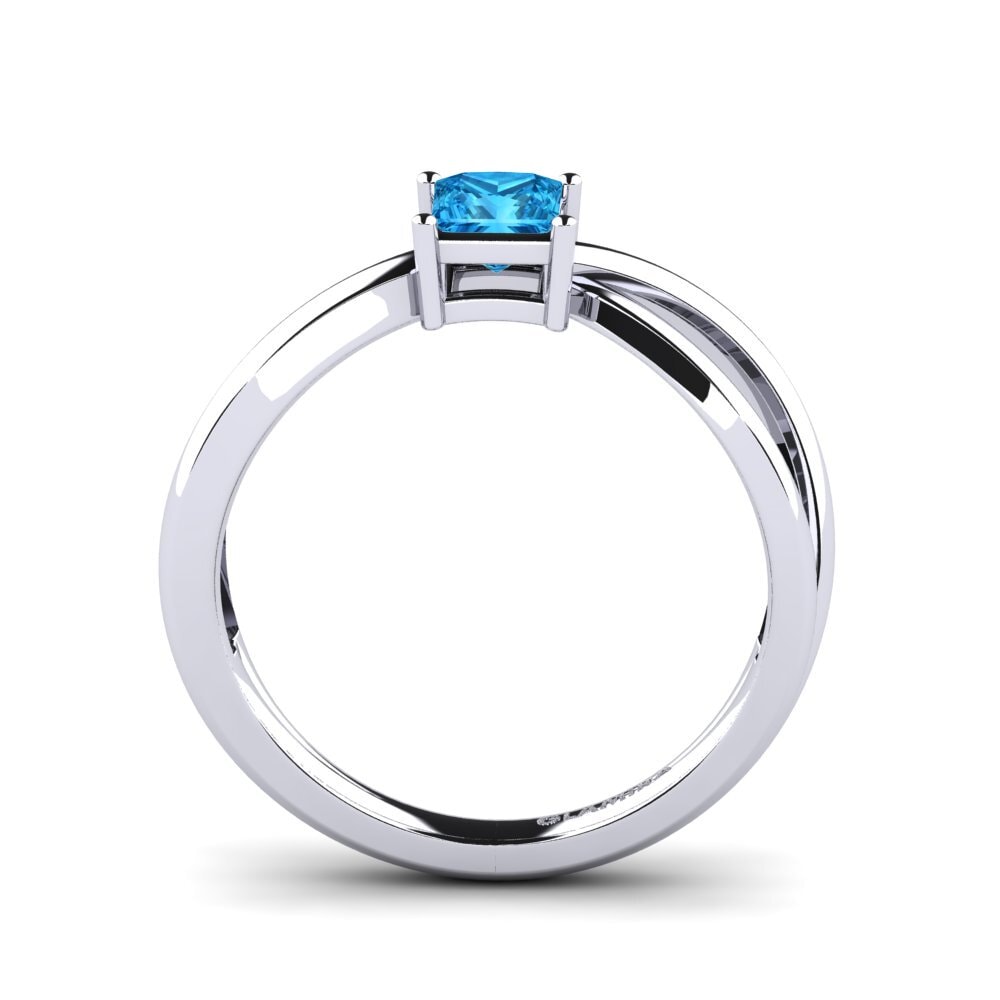 Blue Topaz Engagement Ring Umbreon