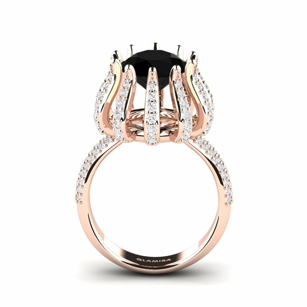 Zafiro negro Anillo de compromiso Zekrom