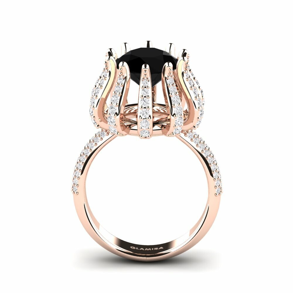 Black Sapphire Engagement Ring Zekrom