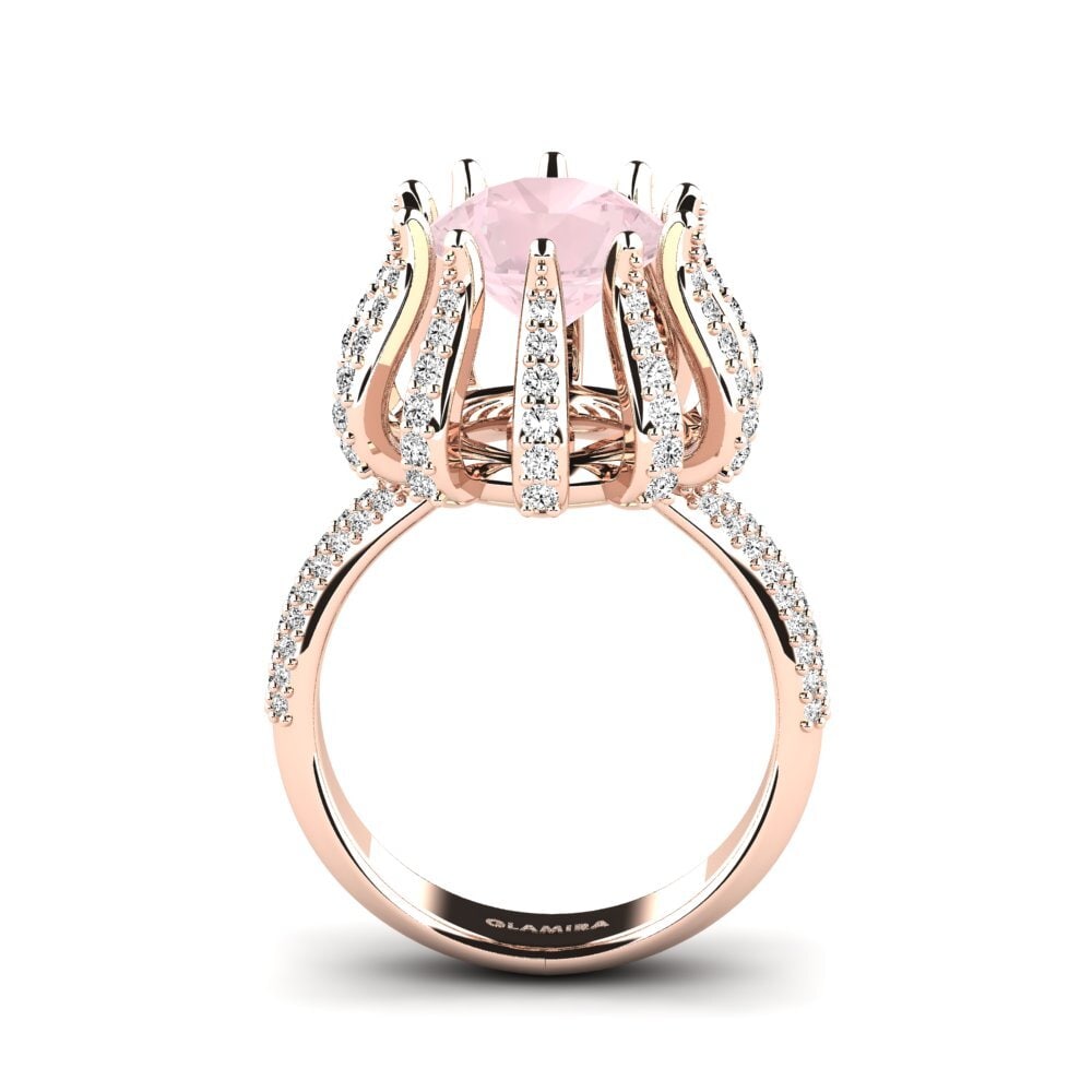 Cuarzo rosa Anillo de compromiso Zekrom