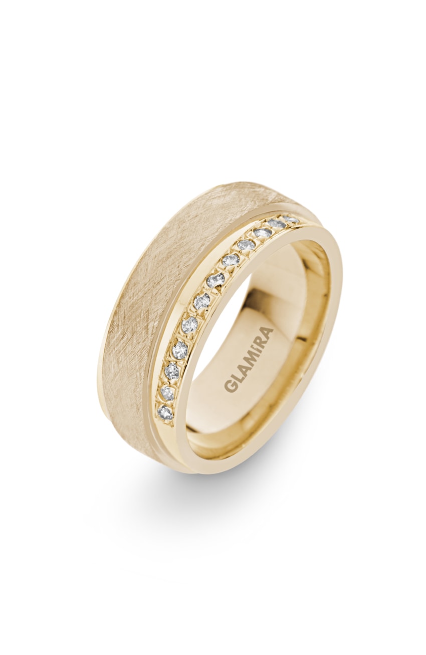 14ct Yellow Gold Diamond Women's Wedding Ring Charming Passion