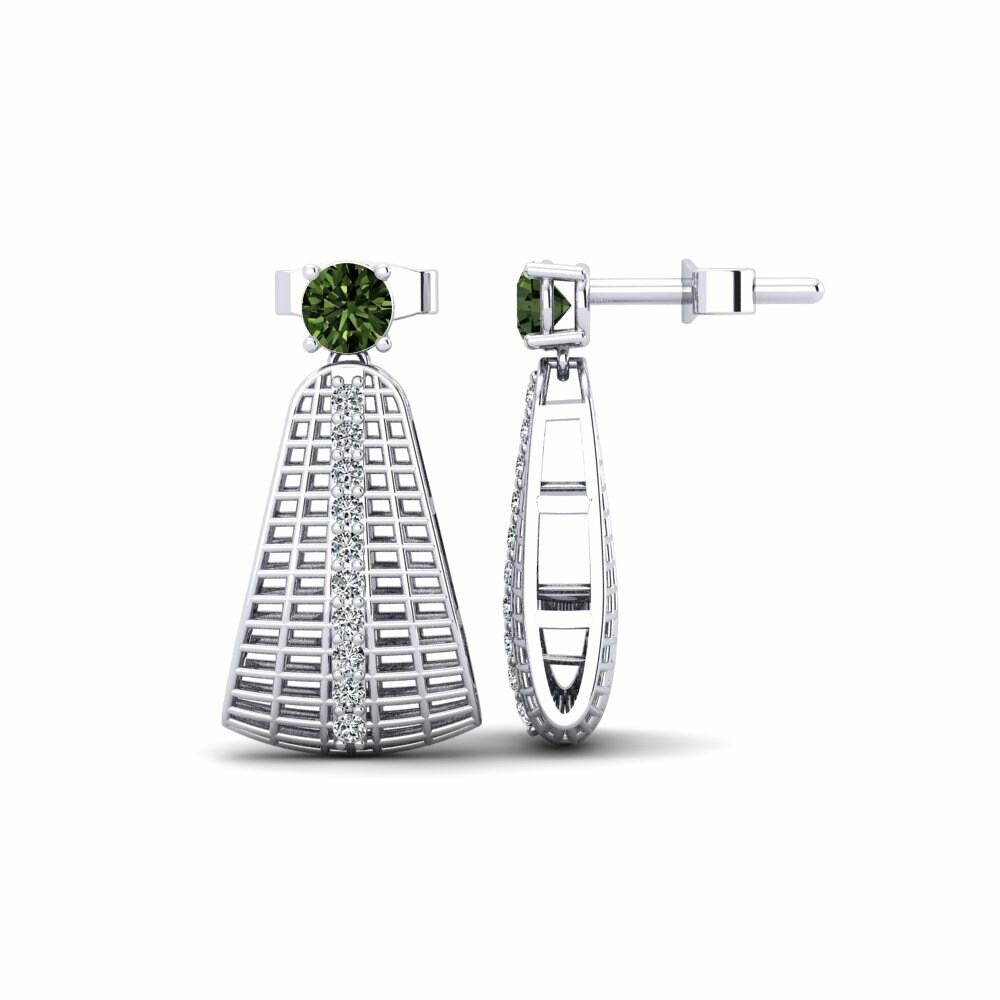 Zafiro Verde Pendiente de mujer Karyl