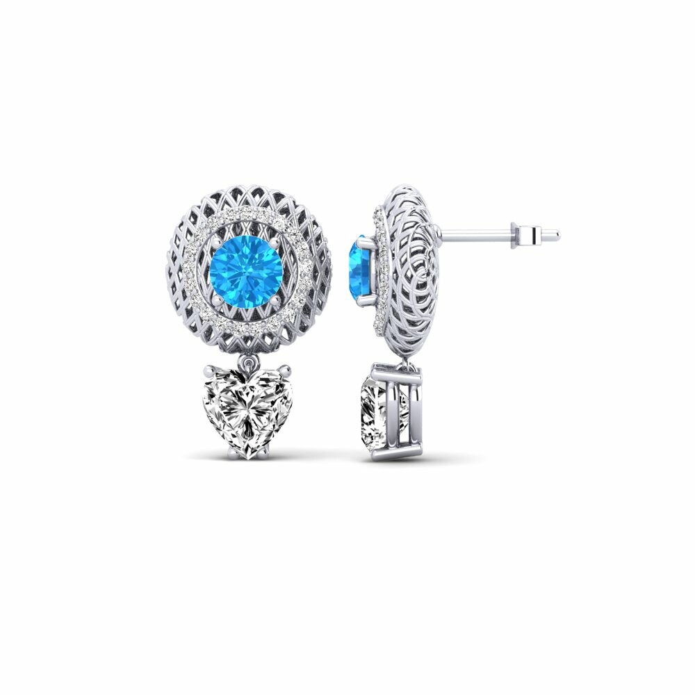 Topacio azul Pendiente de mujer Kotte