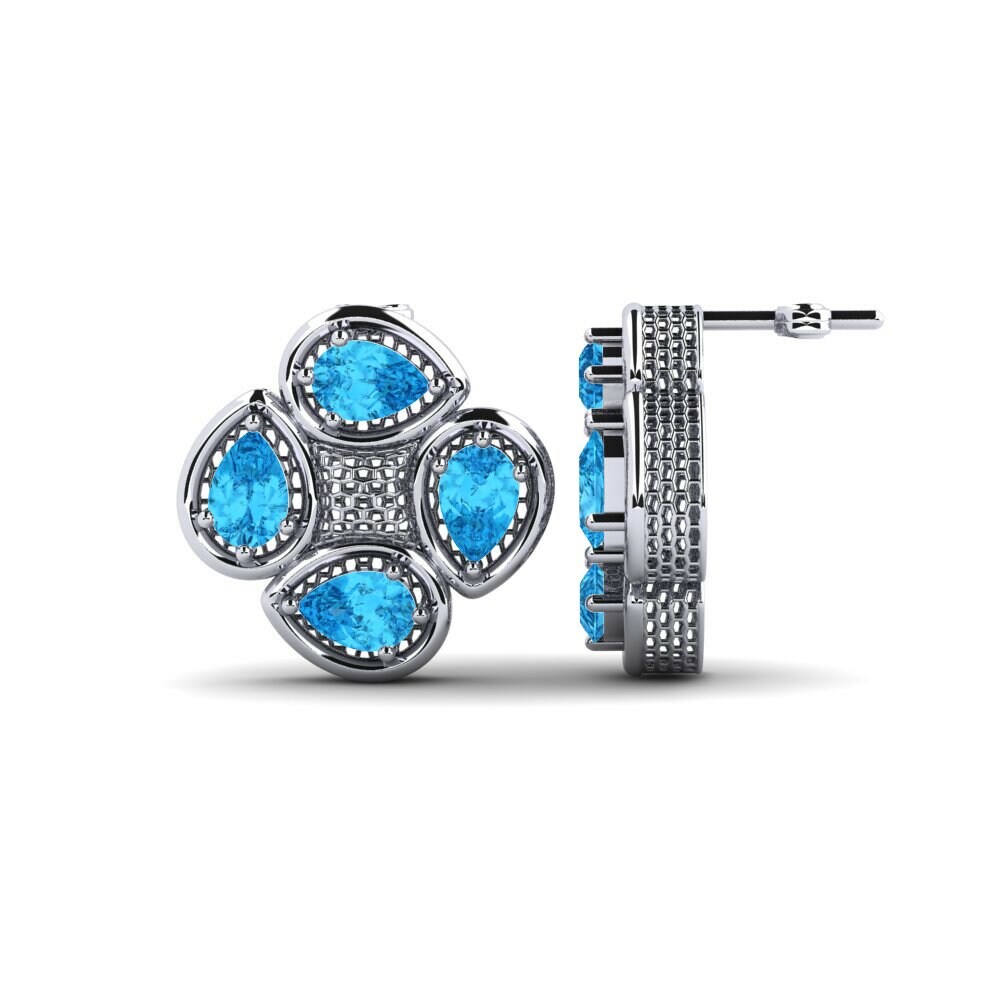 Topacio azul Pendiente de mujer Mosi