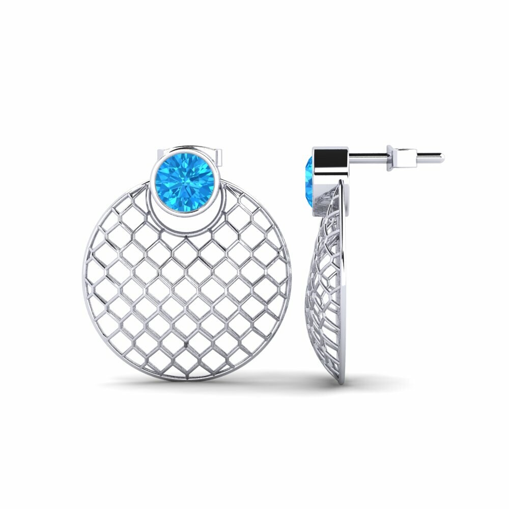 Topacio azul Pendiente de mujer Savilla