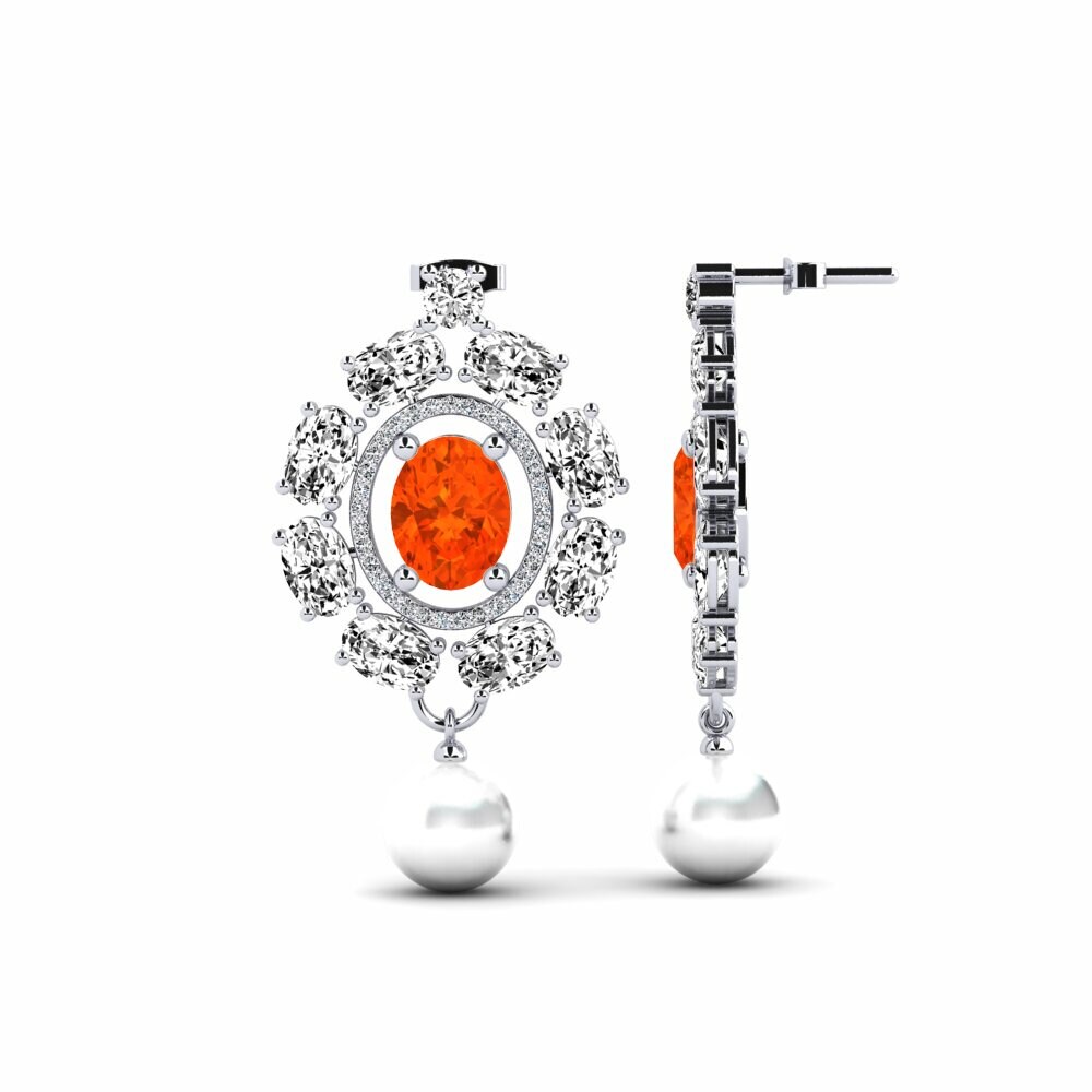 Opale de Feu Boucle d'oreille femme Dawika